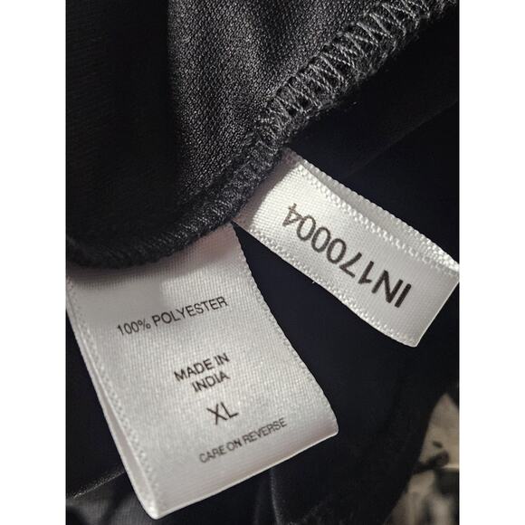 New York & Company Leopard Print Chiffon Short Sleeve Maxi Dress XL V Neck - Picture 7 of 7